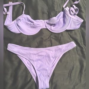 Koana Swim - Purple Iris - Medium Top , Large Bottoms